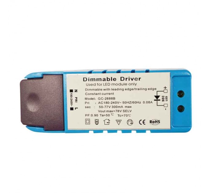 LIGHTEX LED ДРАЙВЪР ДИМИРУЕМ СЪС ЗАЩИТА ЗА LED ПАНЕЛ 15-23W 300MA LIGHTEX