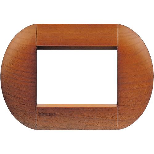 BTICINO - LNB4803LCA Рамка 3М Cherrywood Дърво Елипсовидна Livinglight