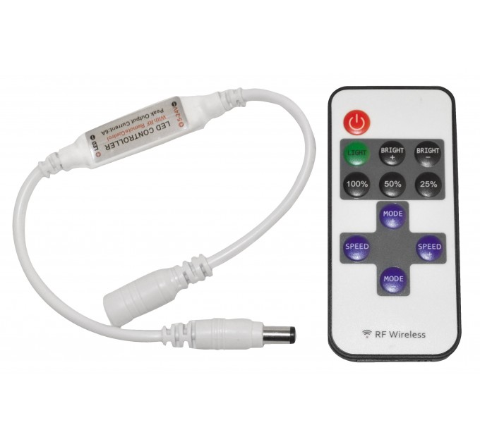 LIGHTEX РАДИОЧЕСТОТЕН ДИМЕР 25%-50%-100% С ДИСТАНЦИОННО 11 БУТОНА ЗА ЕДНОЦВЕТНА ЛЕНТА 72W LIGHTEX