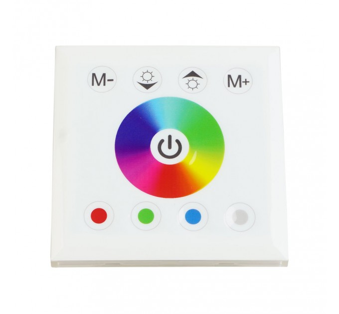 LIGHTEX TOUCH КОНТРОЛЕР ЗА ВГРАЖДАНЕ В СТЕНА БЯЛ ЗА RGBW ЛЕНТА DC 12V-24V/ 192W-384W 4X4A LIGHTEX