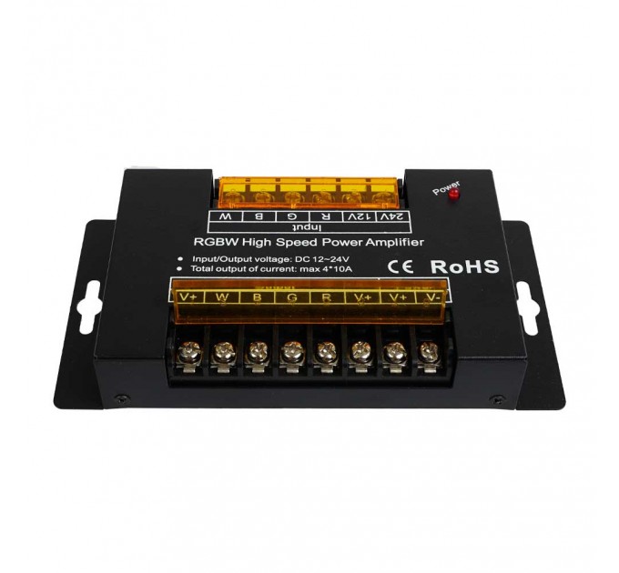 LIGHTEX УСИЛВАТЕЛ ЗА RGBW ЛЕНТА DC 12V-24V /480W-960W 4X10A LIGHTEX