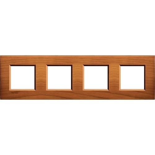 BTICINO - LNA4802M4LCA Четворна Рамка 4х2М Cherrywood Дърво Правоъгълна Livinglight