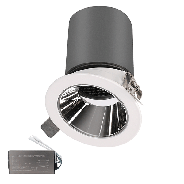 ELMARK 92EL64532040/WHE EL-6453 LED ЛУНА ВМ 20W 4000K 38° С РЕШЕТКА+АВАРИЕН БЛОК