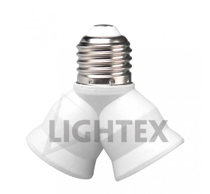 LIGHTEX ПРЕХОДНИК ОТ Е27 КЪМ 2XE27 LIGHTEX