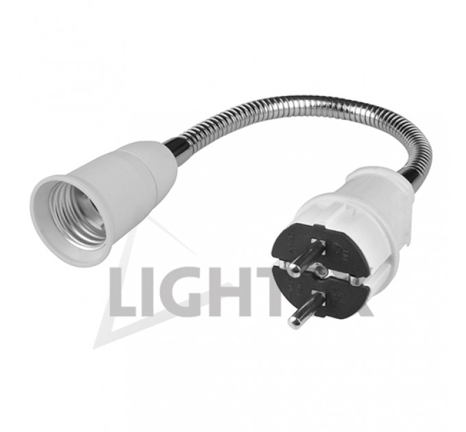 LIGHTEX ФАСУНГА Е27 С КАБЕЛ И ЩЕПСЕЛ LIGHTEX