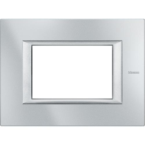 BTICINO - HA4803HC Рамка 3М Сиво Метална Правоъгълна Axolute