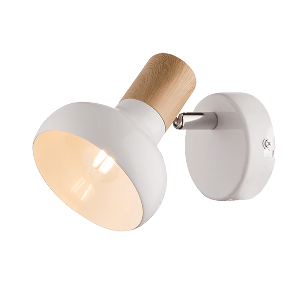 ELMARK 955ADDY1W/WH ADDY СПОТ 1XE14 БЯЛ БЯЛ/ДЪРВО