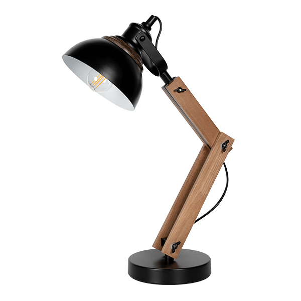 ELMARK 955ALEGRA1T ALEGRA НАСТОЛНА ЛАМПА 1XE14 ДЪРВО/ЧЕРНА