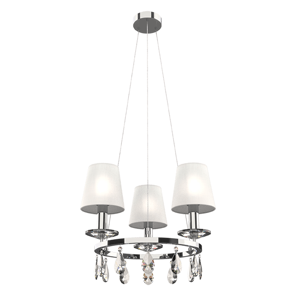 ELMARK 955BARBARA3 BARBARA ПОЛИЛЕЙ 3XE14 БЯЛ/ХРОМ