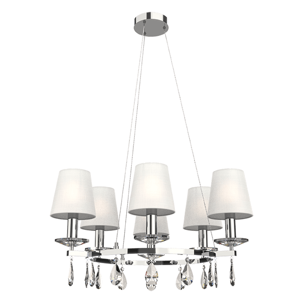 ELMARK 955BARBARA6 BARBARA ПОЛИЛЕЙ 6XE14 БЯЛ/ХРОМ