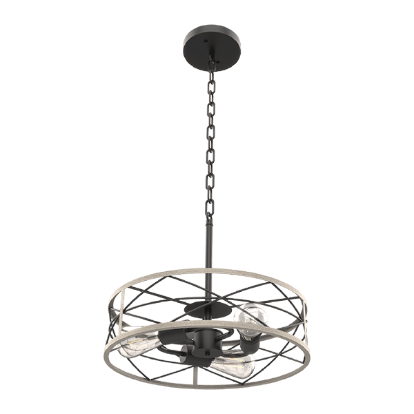 ELMARK 955EMMA3P/BL EMMA ПЕНДЕЛ 3XE27 ЧЕРЕН МАТ/БЯЛ