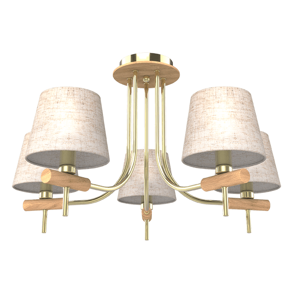 ELMARK 955JONAS5 JONAS ПОЛИЛЕЙ 5XE14 БЕЖОВ/ЗЛАТО