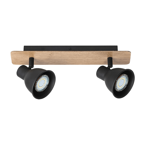 ELMARK 955RIKO2 RIKO СПОТ 2xGU10 ДЪРВО/ЧЕРЕН