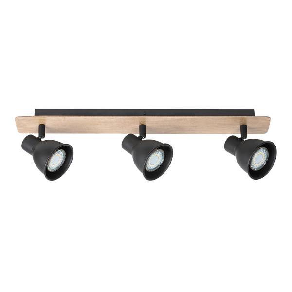 ELMARK 955RIKO3 RIKO СПОТ 3xGU10 ДЪРВО/ЧЕРЕН