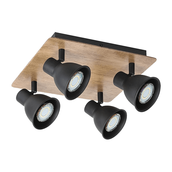 ELMARK 955RIKO4 RIKO СПОТ 4xGU10 ДЪРВО/ЧЕРЕН