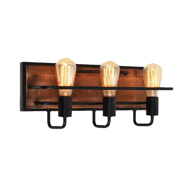 ELMARK 955SILVIA3W/BL SILVIA АПЛИК 3XE27 ЧЕРЕН МАТ/ДЪРВО