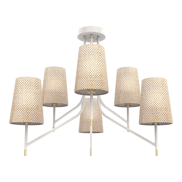 ELMARK 955THERA6/WH THERA ПОЛИЛЕЙ 6XE14 БЯЛ/ХРОМ