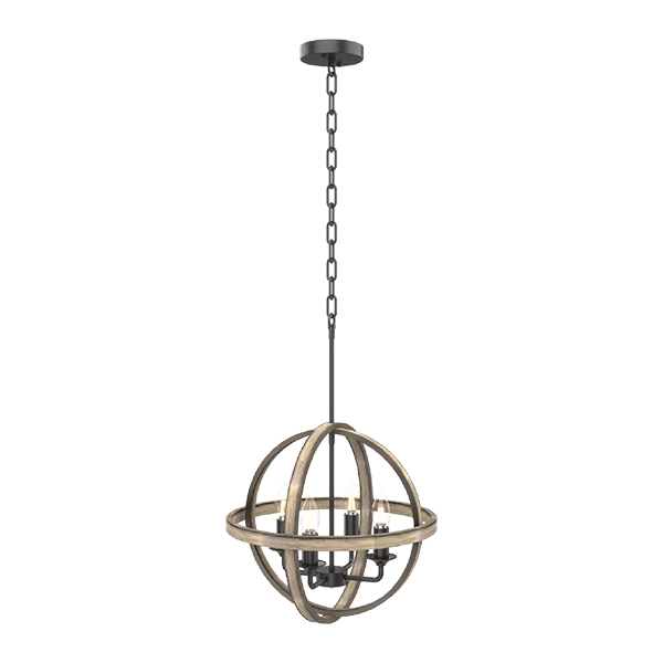 ELMARK 955TINO4 TINO ПОЛИЛЕЙ 4XE14 ЧЕРЕН МАТ/БЯЛ