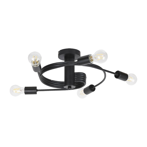 ELMARK 955TWIST5/BL TWIST ТЯЛО ЗА ТАВАН 5xE27 ЧЕРЕН