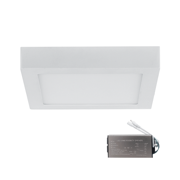 ELMARK 99LED969CWE 99LED969CWE LED ПАНЕЛ КВАДРАТ ОТКРИТ МОНТАЖ 18W 6400K+ АВАРИЕН БЛОК