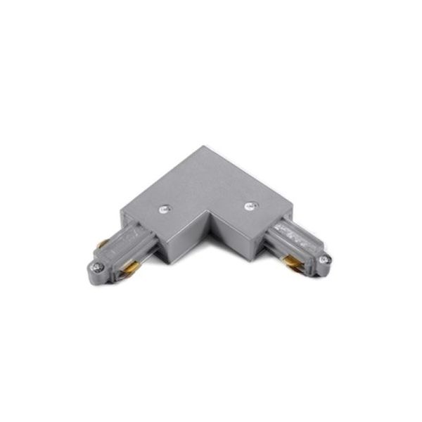 ACA LIGHTING ЪГЛОВ КОНЕКТОР ЗА МОНОФАЗНА ШИНА ЗА ОТКРИТ МОНТАЖ 2WLG GREY 90 CORNER CONNECTOR