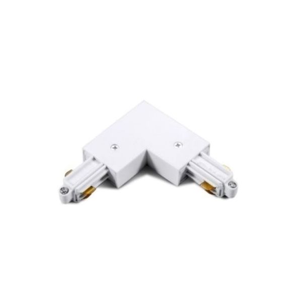 ACA LIGHTING ЪГЛОВ КОНЕКТОР ЗА МОНОФАЗНА ШИНА ЗА ОТКРИТ МОНТАЖ 2WLW WHITE 90 CORNER CONNECTOR
