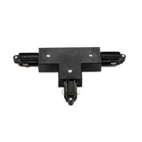 ACA LIGHTING Т-ОБРАЗЕН КОНЕКТОР ЗА МОНОФАЗНА ШИНА ЗА ОТКРИТ МОНТАЖ 2WTB BLACK T CONNECTOR