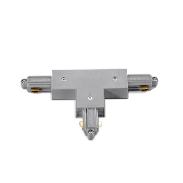 ACA LIGHTING Т-ОБРАЗЕН КОНЕКТОР ЗА МОНОФАЗНА ШИНА ЗА ОТКРИТ МОНТАЖ 2WTG GREY T CONNECTOR