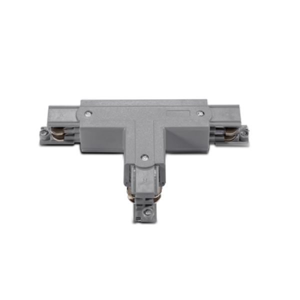 ACA LIGHTING Т-ОБРАЗЕН КОНЕКТОР ЗА ТРИФАЗНА ТОКОВОДЕЩА ШИНА 4WTG СИВ