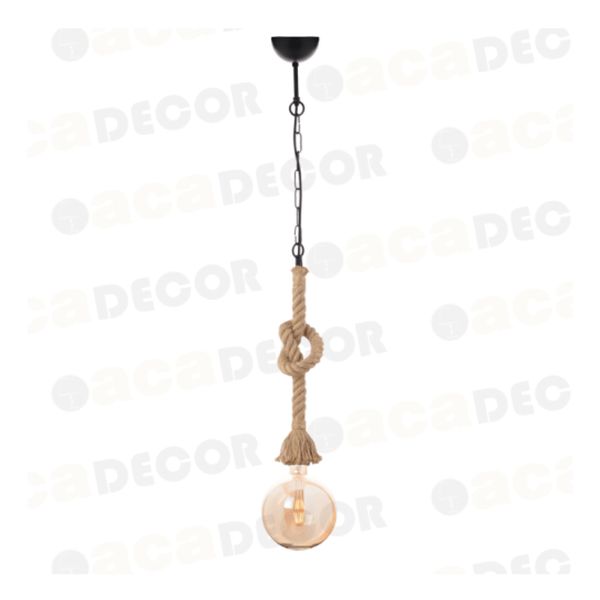 ACA LIGHTING ПЕНДЕЛ 50BRCN ROPE VINTAGE
