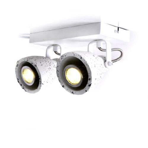 ACA LIGHTING AR1822W23WT СПОТ БЯЛ БЕТОН МЕТАЛ ДВОЕН