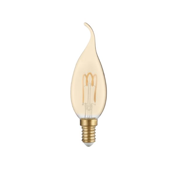 ACA LIGHTING LED КРУШКА DECO3SWWTIPAM E14 3W 2700K FILAMENT SPIRAL CANDLE AMBER