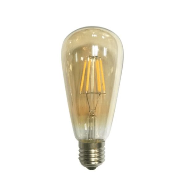 ACA LIGHTING LED КРУШКА EDIS8WWAM E27 ST64 8W 2700K FILAMENT AMBER