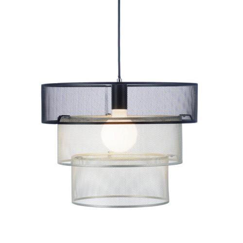 ACA LIGHTING GNP36P140BS ПЕНДЕЛ 1XE27 SILVER + BLACK METALLIC D40XH120CM