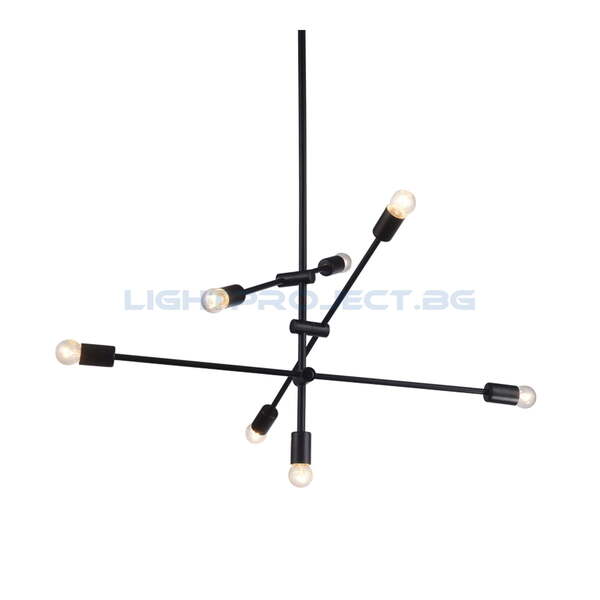 ACA LIGHTING ПЕНДЕЛ OD680107BK LUTHER