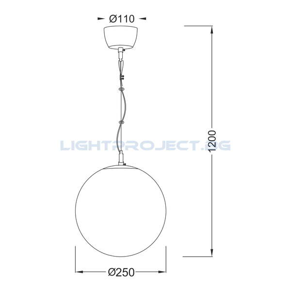 ACA LIGHTING ПЕНДЕЛ V2010C250 LUNA