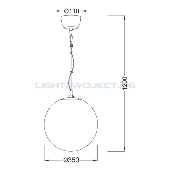 ACA LIGHTING ПЕНДЕЛ V2010C350 LUNA