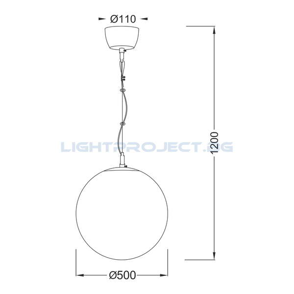 ACA LIGHTING ПЕНДЕЛ V2010C500 LUNA