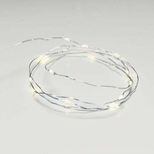 ACA LIGHTING - XSW20WWCRR44 LED СВЕТЛИНА CЪС СРЕБЪРНА МЕДНА ЖИЦА 1.2W, С БАТЕРИИ И ДИСТАНЦИОННО, ТОПЛА БЯЛА СВЕТЛИНА, ВЪНШНО ПРИЛОЖЕНИЕ IP44