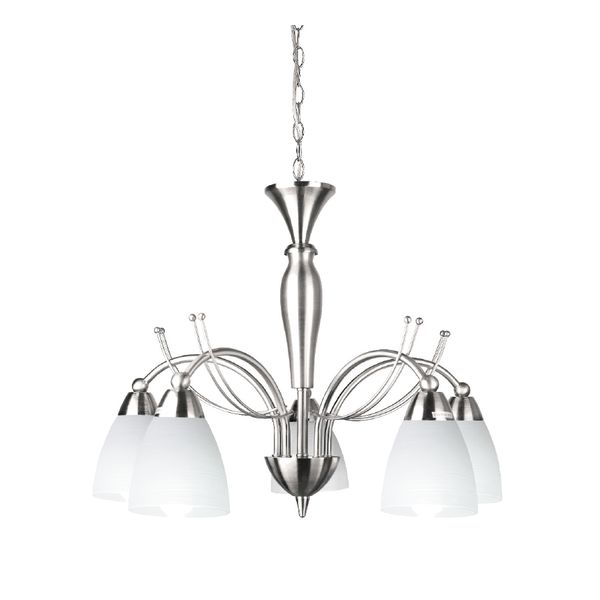 ACA LIGHTING NETTO CHROME HROP - WHITE GLASS 5XE14 ACA -AD602025