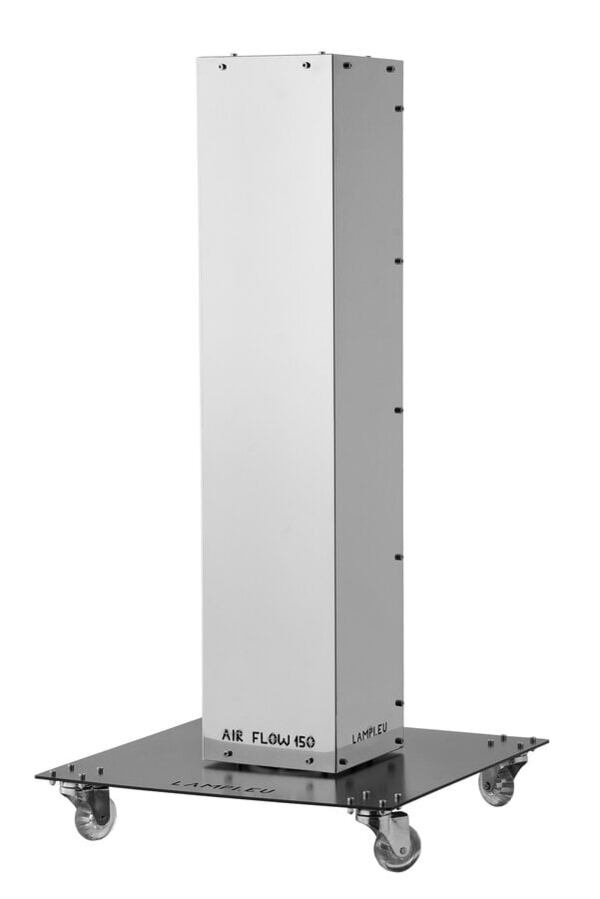 UV-C БАКТЕРИЦИДНА ЛАМПА ЗА ДЕЗИНФЕКЦИЯ НА ВЪЗДУХ В ПРИСЪСТВИЕТО НА ХОРА НА КОЛЕЛА. AIR FLOW UV STERIL 150.