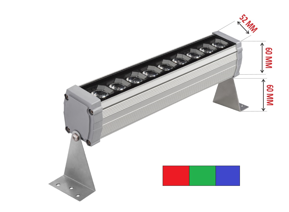 ЛИНЕЕН ПРОЖЕКТОР 30 CM 9W RGB