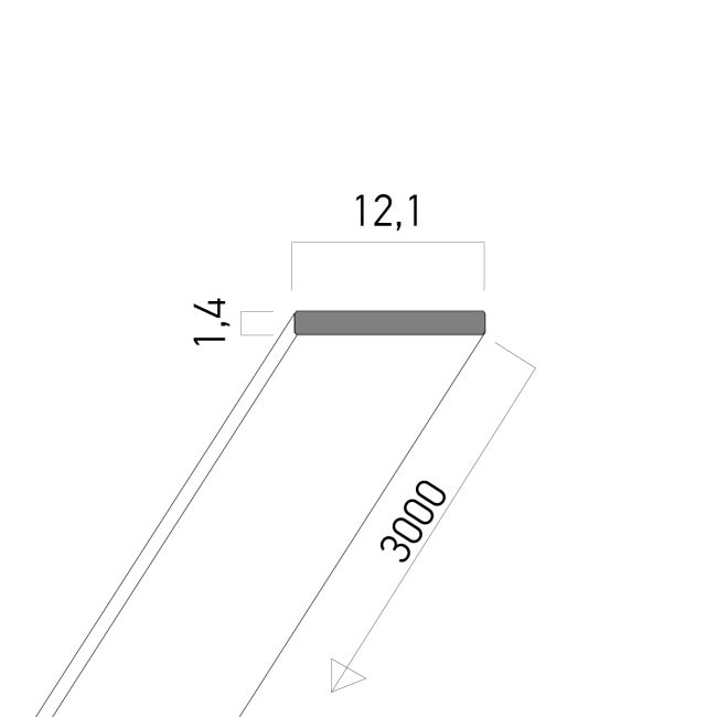 ARELUX PRF051AB02 ПРОФИЛ/ШИНА ЗА ОСВЕТЛЕНИЕ