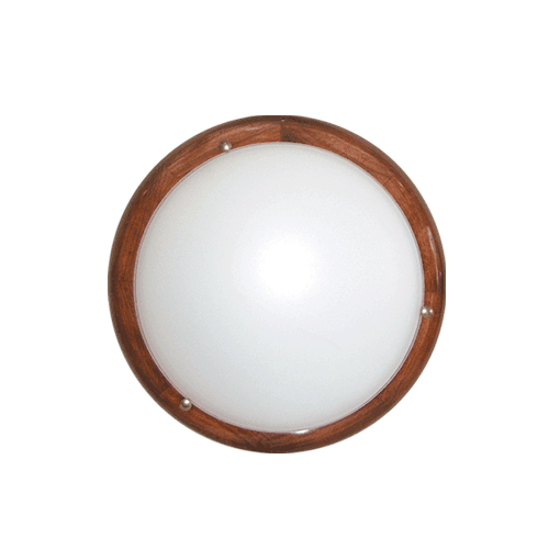 CITY LUX ПЛАФОНИЕРА ДЪРВО КРЪГ, Ø300, ОРЕХ, 1XE27