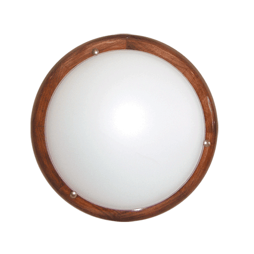 CITY LUX ПЛАФОНИЕРА ДЪРВО КРЪГ, Ø400, ОРЕХ, 2XE27