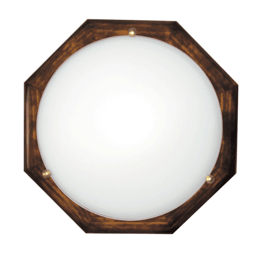 CITY LUX ПЛАФОНИЕРА ДЪРВО ОСМОГРАМ, Ø400, ОРЕХ, 2XE27