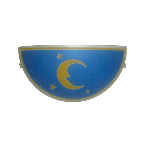 CITY LUX АПЛИК ЛЕКА НОЩ, Ø300/2, ЖЪЛТ/СИН, 1XE27