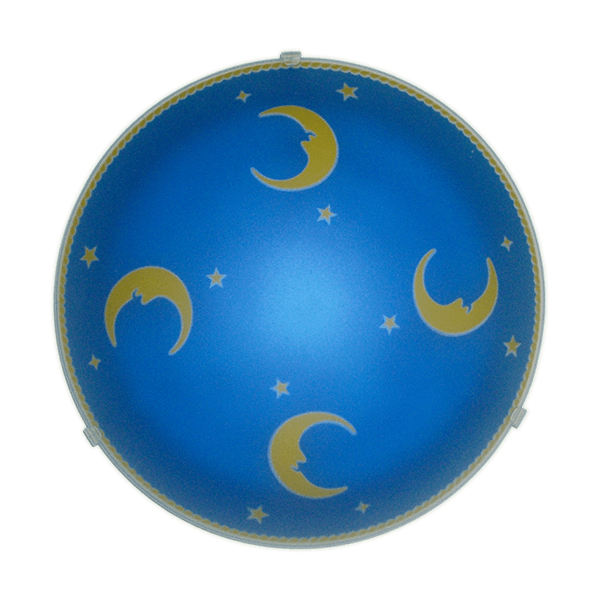 CITY LUX ПЛАФОНИЕРА ЛЕКА НОЩ, Ø300, ЖЪЛТ/СИН, 1XE27