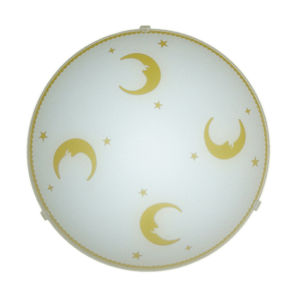 CITY LUX ПЛАФОНИЕРА ЛЕКА НОЩ, Ø300, ЖЪЛТ/БЯЛ, 1XE27