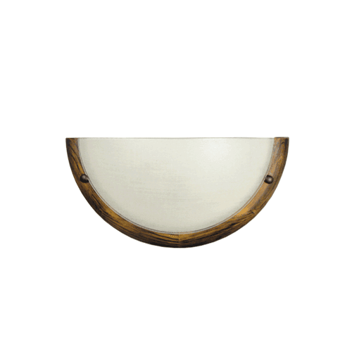 CITY LUX АПЛИК ДЪРВО РЕТРО, Ø300/2, КАФЯВ, 1XE27